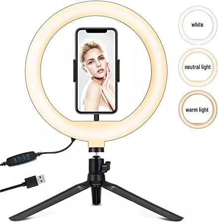 Ring Light Stand for Live Stream, Makeup, YouTube Video, Photography TikTok and more Compatible with Universal Phone