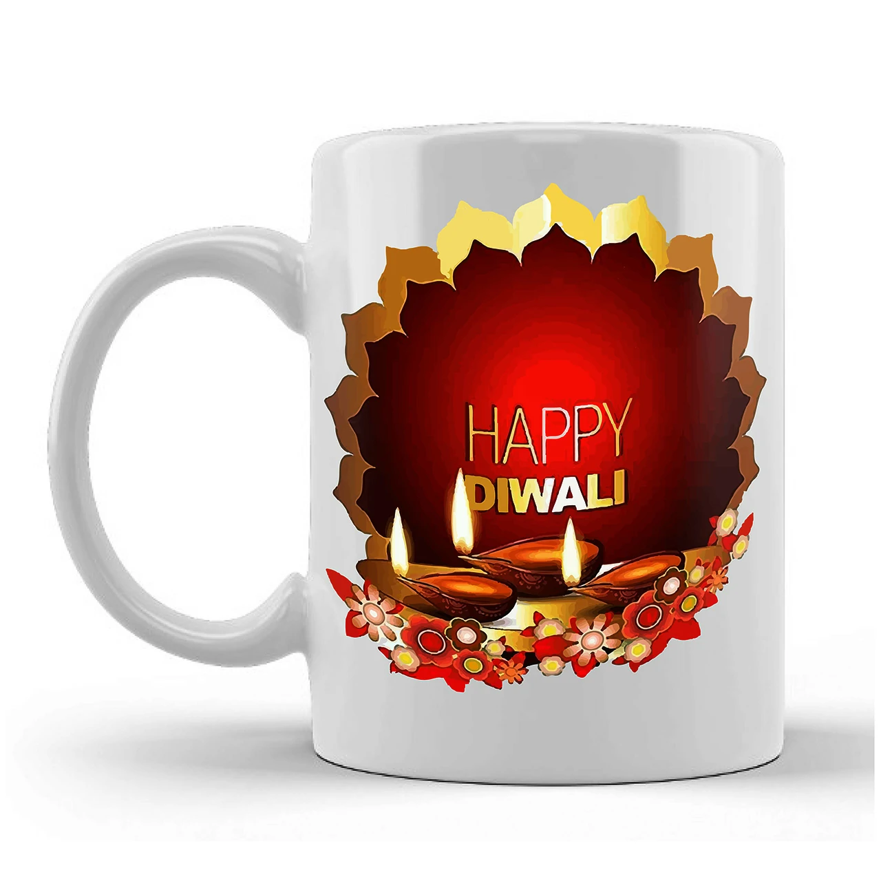 Happy Diwali Printed Ceramic Mug Gifts for | Diwali Gifts, Diwali Gift Items, Diwali Gifts for Friends, Diwali Gifts for Friends and Family, Gifts for Diwali (Design 6)