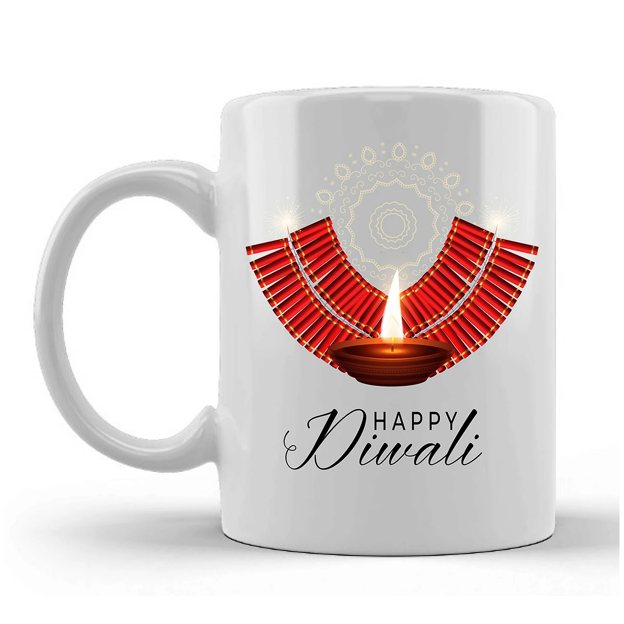 Happy Diwali Printed Ceramic Mug Gifts for | Diwali Gifts, Diwali Gift Items, Diwali Gifts for Friends, Diwali Gifts for Friends and Family, Gifts for Diwali (Design 8)