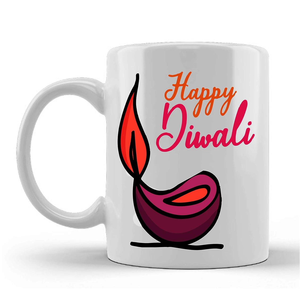 Happy Diwali Printed Ceramic Mug Gifts for | Diwali Gifts, Diwali Gift Items, Diwali Gifts for Friends, Diwali Gifts for Friends and Family, Gifts for Diwali (Design 1)