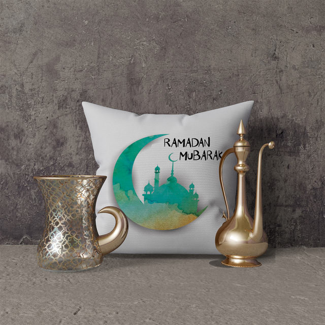 Ramzan Kareem Printed cushion, Ramdan Kareem printed pillow gift