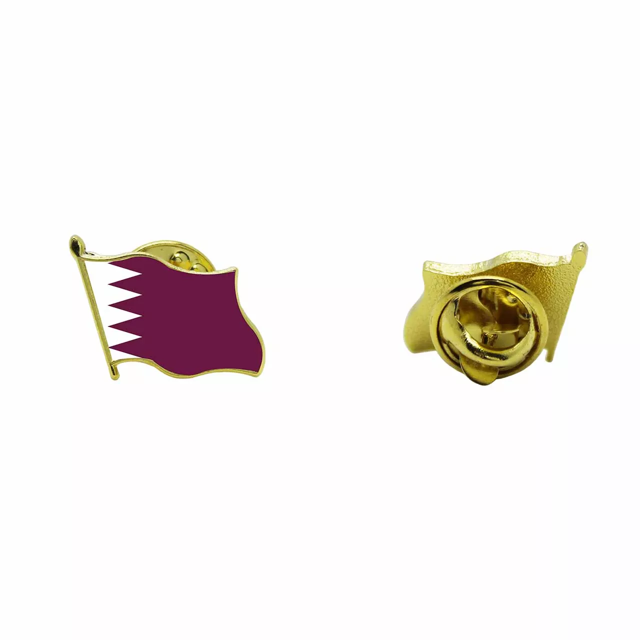 Qatar Metal Flag Lapel Pin