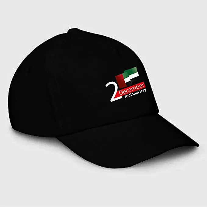 5 Panel UAE Caps Black (Design 1)