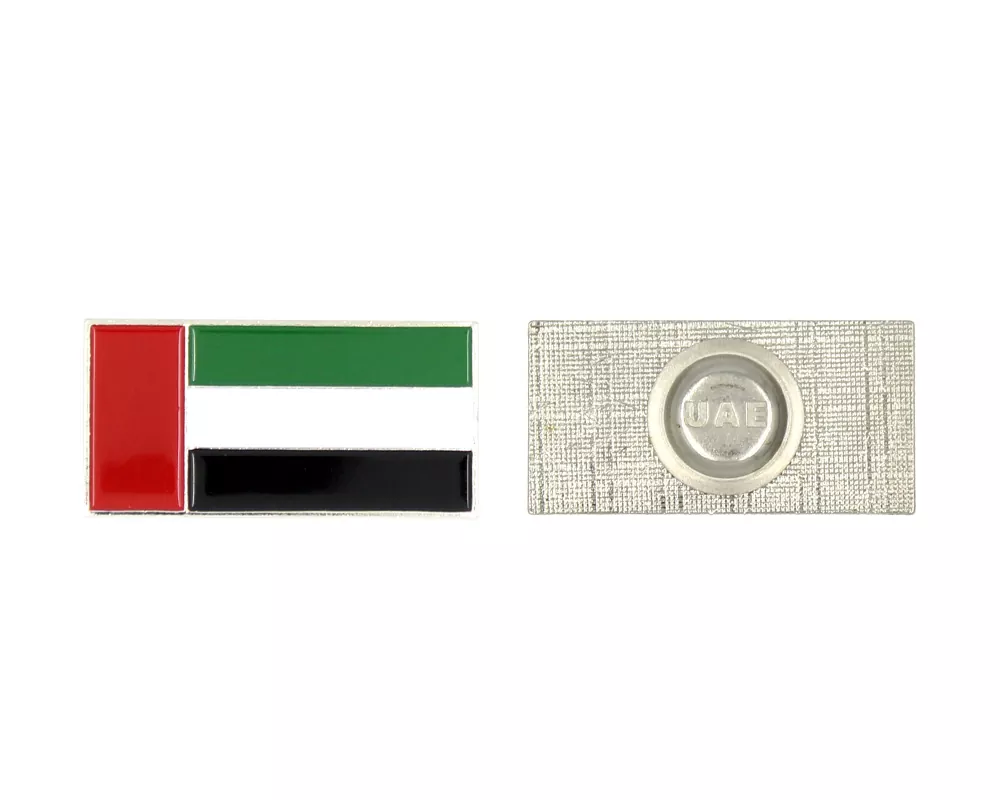 UAE Flag Badge Silver/Gold