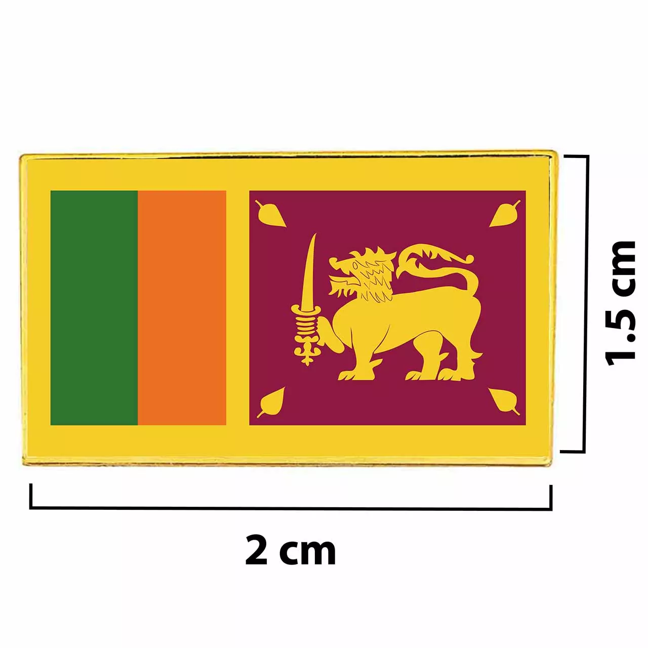 Sri Lanka Metal Flag Lapel Pin