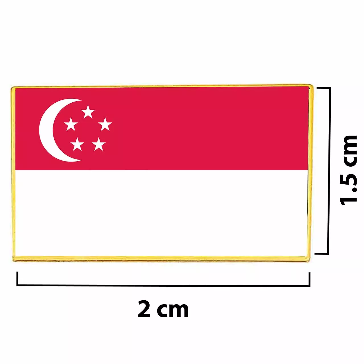 Singapore Metal Flag Lapel Pin