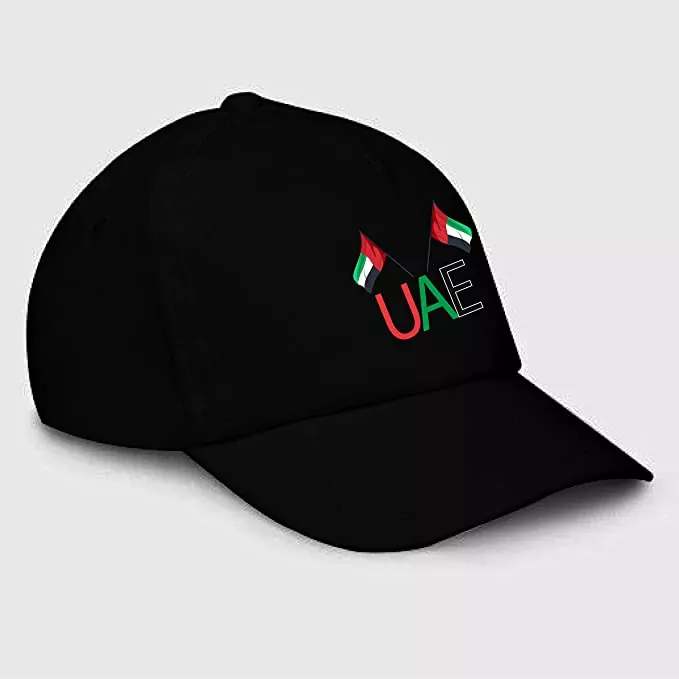5 Panel UAE Caps Black (Design 2)