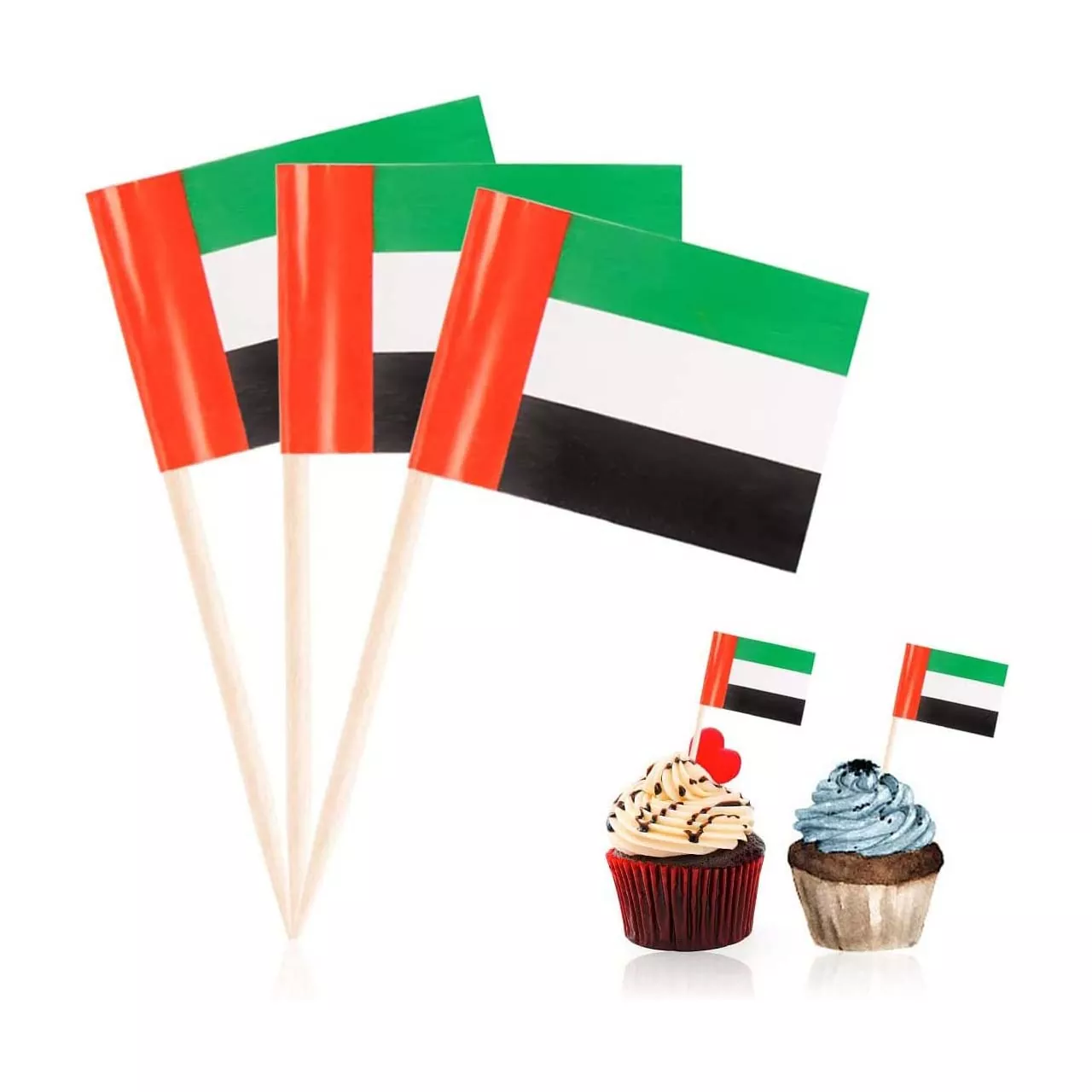 CakeCupcake Topper Toothpicks UAE Flag