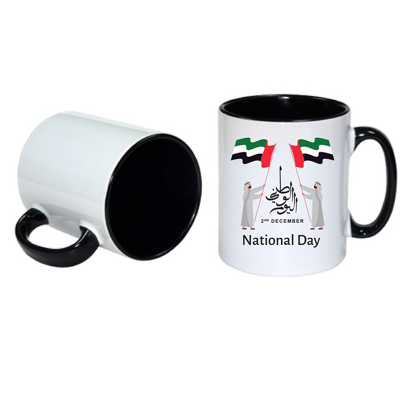 CERAMIC MUG UAE NATIONAL DAY TWO TONE BLACK