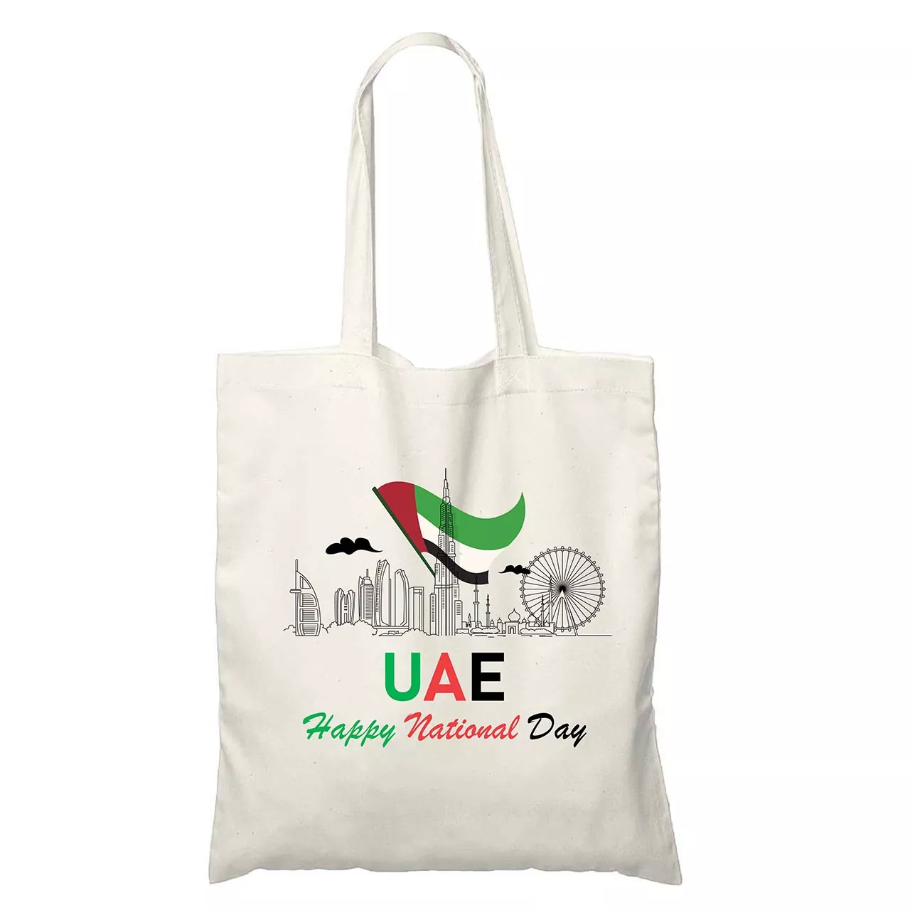 UAE National Day Cotton Gift Bag, UAE Cotton Bag
