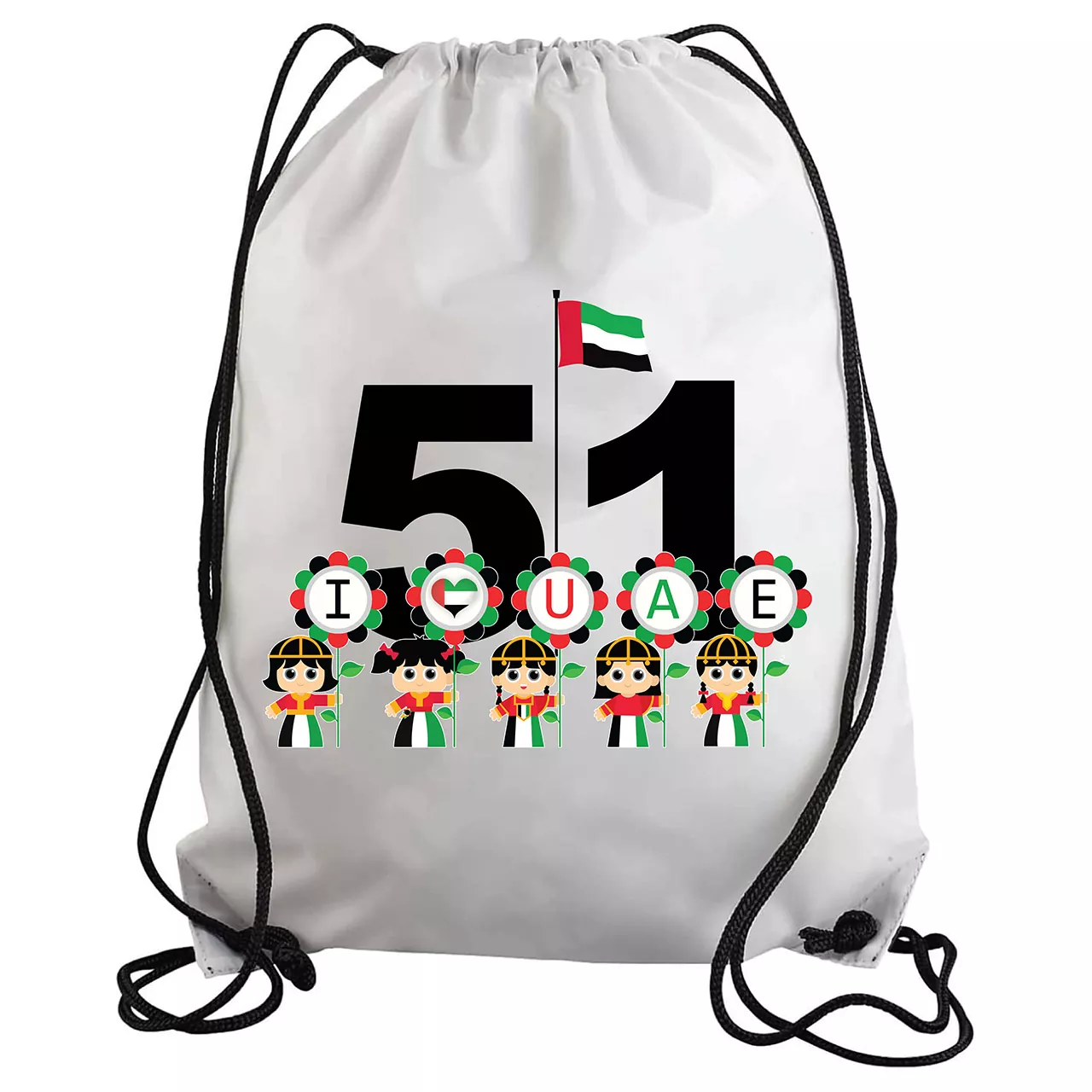 UAE National Day Drawstring bag