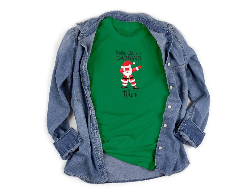 Santa Dabbing Printed T-Shirt For Adult Unisex