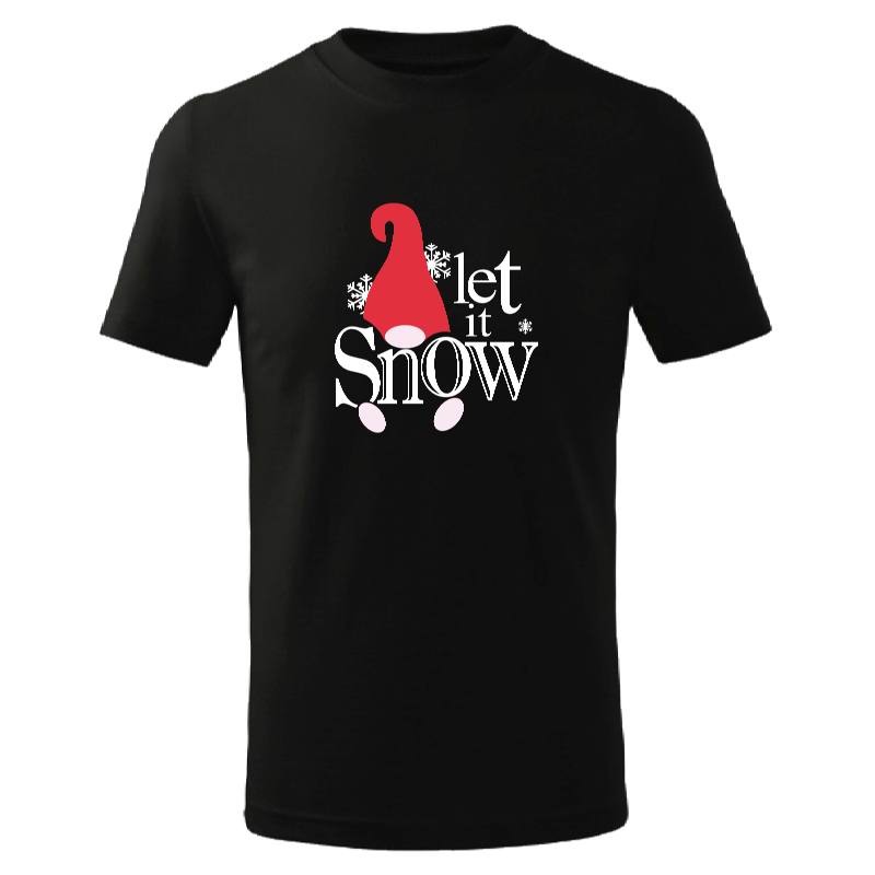 Let it Snow Christmas Printed T-Shirt For Adult Unisex