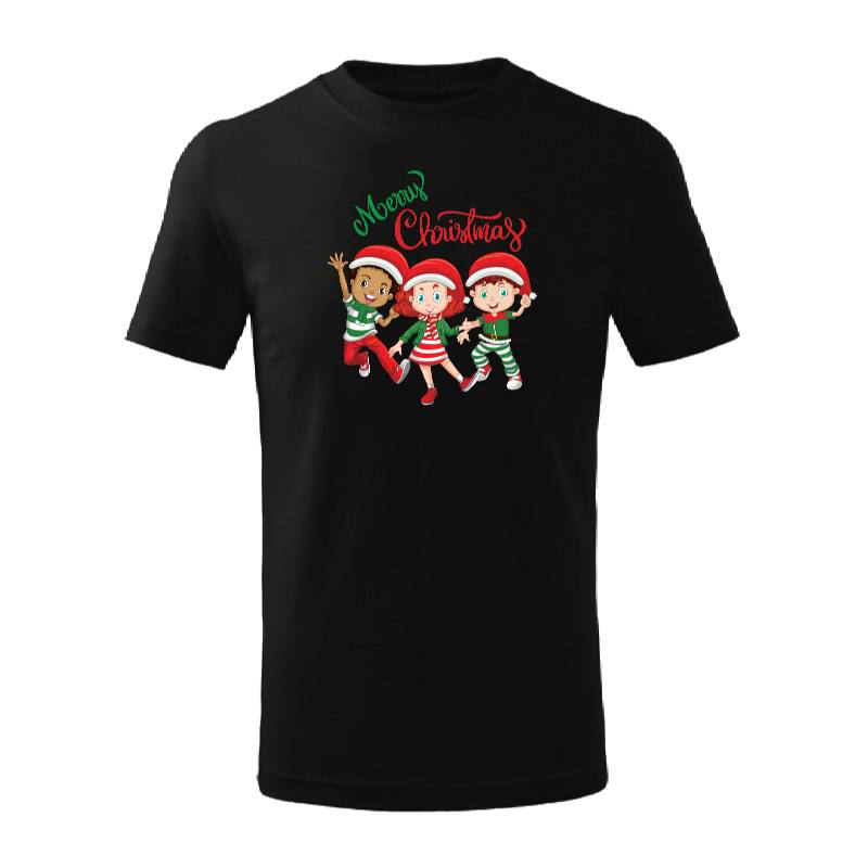Merry Christmas Printed T-Shirt For Kids