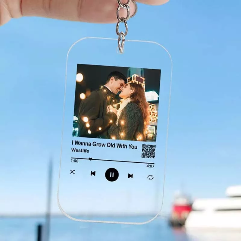Personalized Music Acrylic Keychain