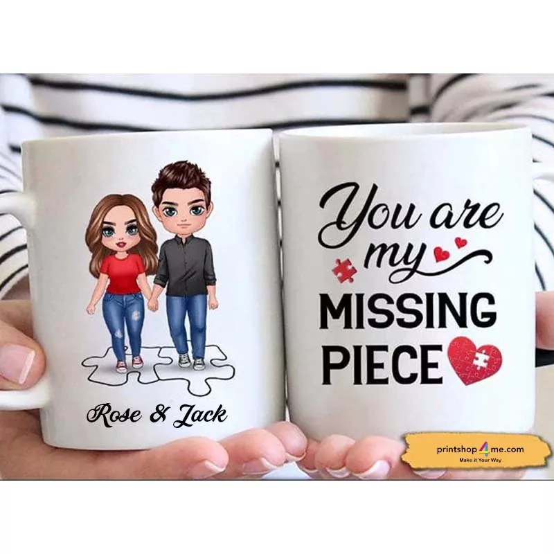 Missing Piece Couple Ceramic Mug