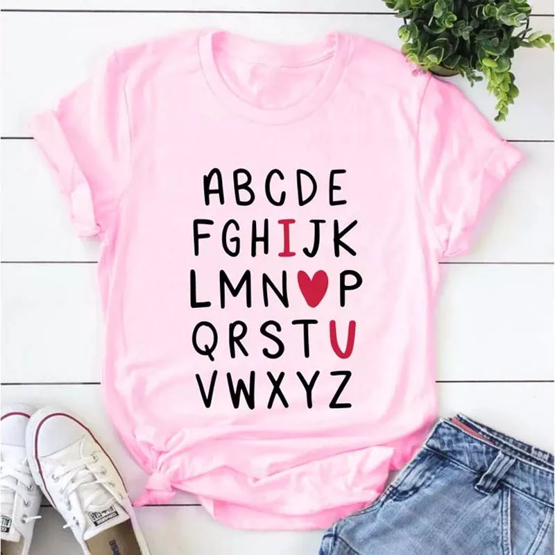 Valentine Alphabet T-shirt