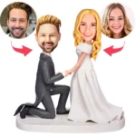 Marriage proposal custom wedding caketopper