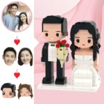 Romantic couple custom wedding figurine