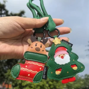 christmas-leather-keychain