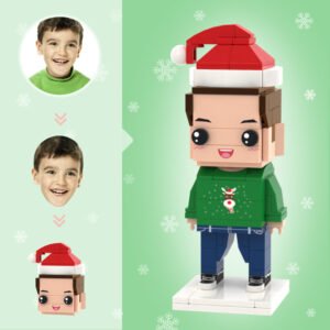 Christmas Brick Figure Custom Head Christmas Dress Brick Figures