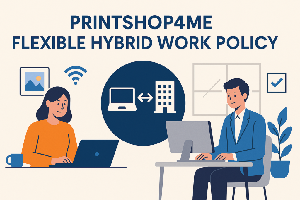 Hybrid-Work-Policy-at-Printshop4me | Printshop4me Hybrid Work Policy at Printshop4me